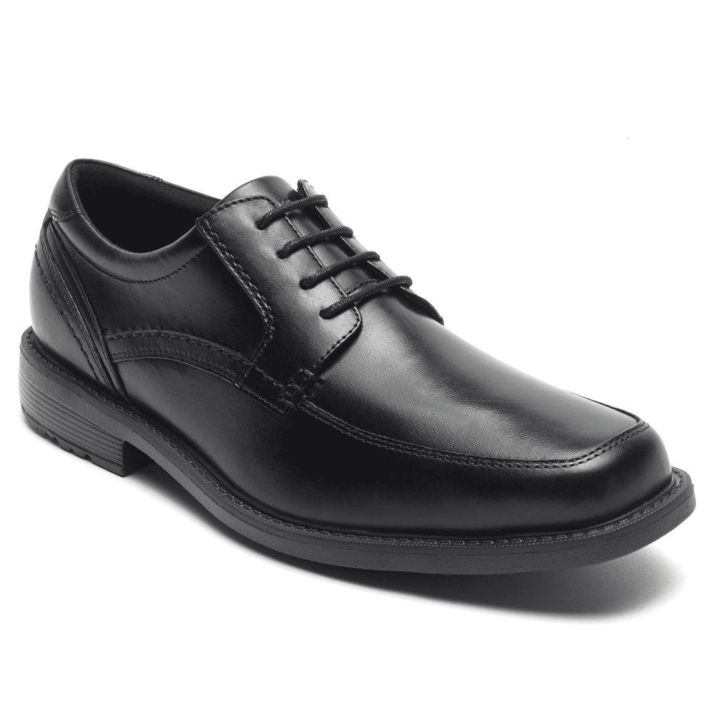 Zapatos Con Cordones Rockport Hombre Mexico - Style Leader 2 Apron Toe Negros - SDHAR8269